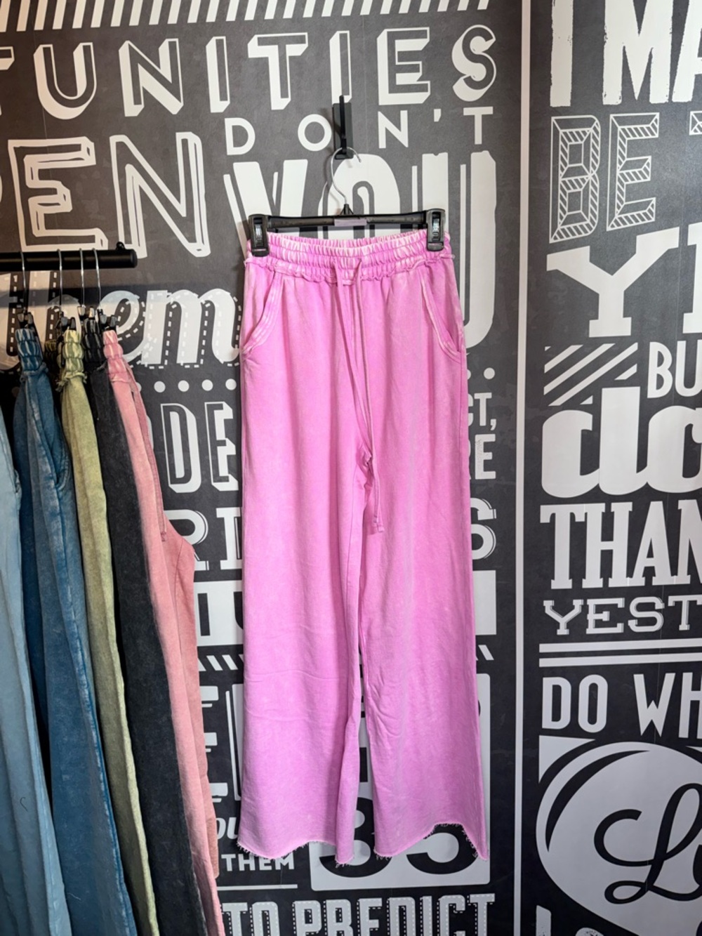 WASHED FRENCH TERRY SWEATPANTS  Zenana NEW. 29” inseam - Picture 3 of 4